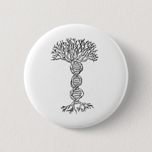 DNA Tree Life Genetics Biologe Science Earth Day Button (Vorderseite)