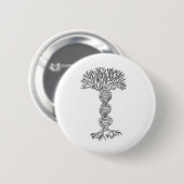 DNA Tree Life Genetics Biologe Science Earth Day Button (Vorne & Hinten)