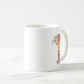DNA Tree Life Genetics Biologe Science Earth Day Kaffeetasse (VorderseiteRechts)