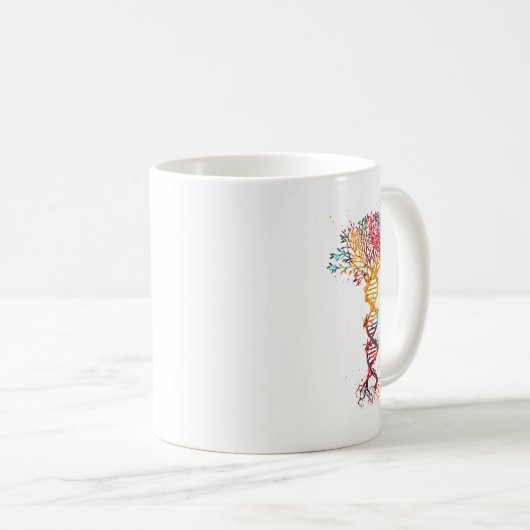 DNA Tree Life Genetics Biologe Science Earth Day Kaffeetasse (VorderseiteRechts)
