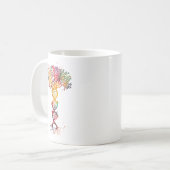 DNA Tree Life Genetics Biologe Science Earth Day Kaffeetasse (Vorderseite Links)
