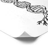 DNA Tree Life Genetics Biologe Science Earth Day Poster (Ecke)