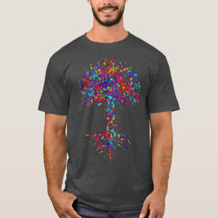 DNA Tree Life Watercolor Genetic Biologist Science T-Shirt