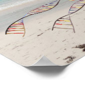DNA TREE oder Baum des Lebens am Strand POSTER (Ecke)