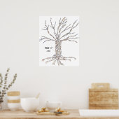 DNA-TREE oder Baum des Lebens POSTER BLUE (Küche)