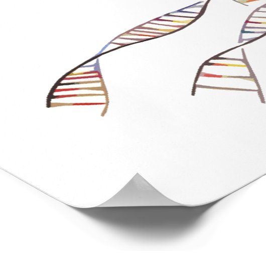 DNA-TREE oder Baum des Lebens POSTER BLUE (Ecke)