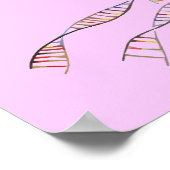 DNA-TREE oder Baum des Lebens POSTER PINK (Ecke)