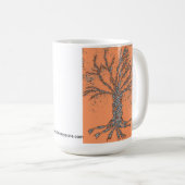 DNA-TREE oder Baum des Lebens Stylisierte orangefa Kaffeetasse (VorderseiteRechts)
