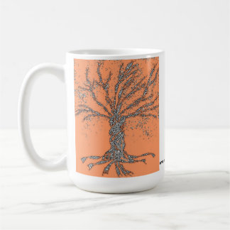 DNA-TREE oder Baum des Lebens Stylisierte orangefa Kaffeetasse