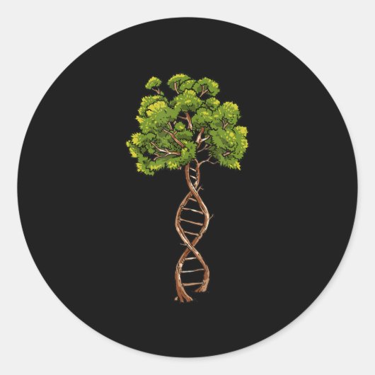 DNA Tree of Life Science Genetics Biology Environm Runder Aufkleber (Vorderseite)
