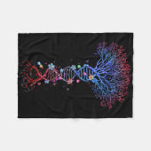 DNA Tree Root Life Genetic Funny Earth Day Awarene Fleecedecke (Vorderseite (Horizontal))