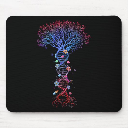 DNA Tree Root Life Genetic Funny Earth Day Awarene Mousepad (Vorne)