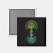 DNA Tree Science of Life Science of Genetics Earth Magnet (Vorderseite/Rückseite)
