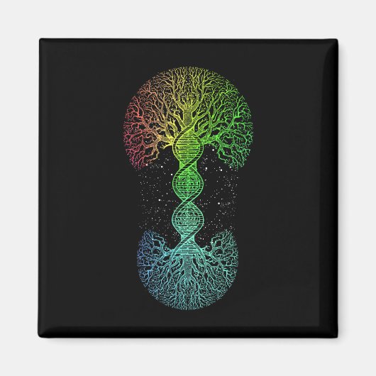 DNA Tree Science of Life Science of Genetics Earth Magnet (Vorne)