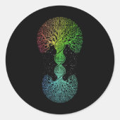 DNA Tree Science of Life Science of Genetics Earth Runder Aufkleber (Vorderseite)