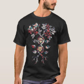DNA Tree Sugar Skull Mexico Calavera Dia De Los Mu T-Shirt (Vorderseite)