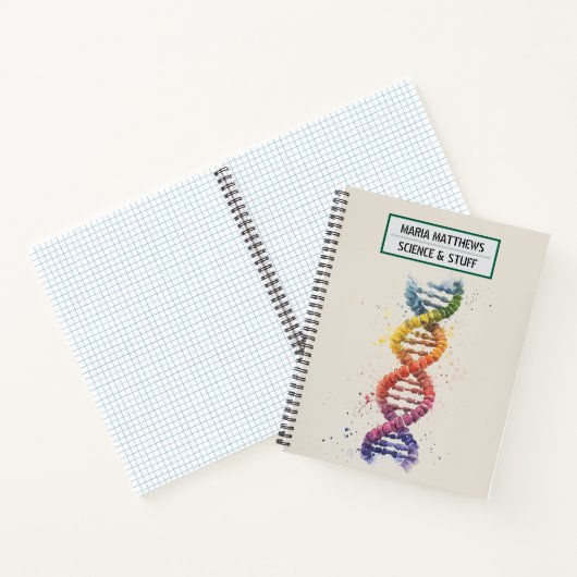 DNA und Wissenschaftsbuch Notizblock (Innenseite)