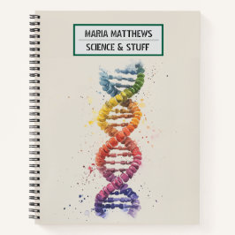 DNA und Wissenschaftsbuch Notizblock