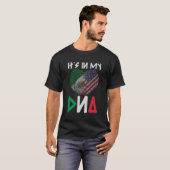 Dna Usa Flag American Mexic Flag Fingerprint Mex T-Shirt (Vorne ganz)