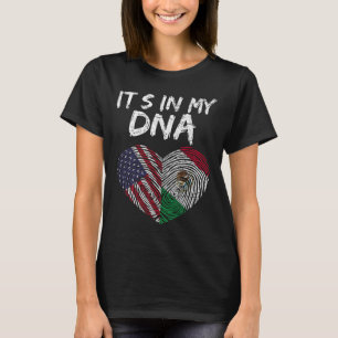Dna Usa-Flagge Amerikanische Mexikanische Flagge M T-Shirt