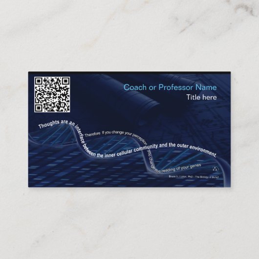 DNA-Visitenkarten Visitenkarte (Rückseite)