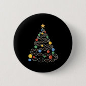 Dna Weihnachtsbaum Funny Science Punts Weihnachten Button (Vorderseite)