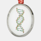 DNA - Wissenschaft/Wissenschaftler/Biologie Silbernes Ornament (Links)