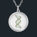 DNA - Wissenschaft/Wissenschaftler/Biologie Versilberte Kette<br><div class="desc">DNA - Wissenschaft/Wissenschaftler/Biologie</div>