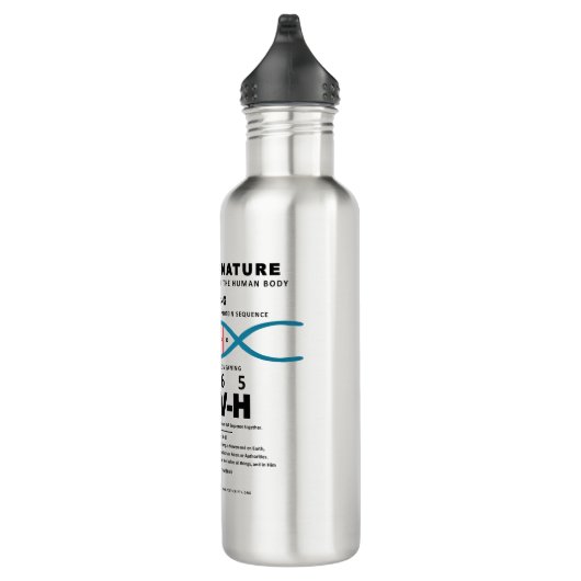 DNA-YHVH-Code, Edelstahlflasche (Rechts)
