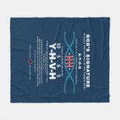 DNA-YHVH-Code Fleecedecke (Vorderseite (Horizontal))