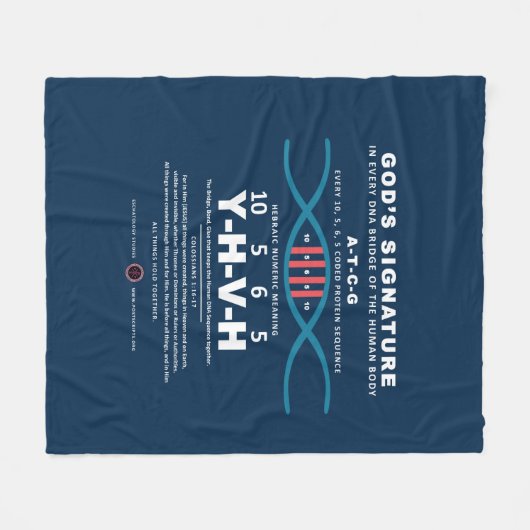 DNA-YHVH-Code Fleecedecke (Vorderseite (Horizontal))