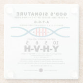 DNA-YHVH-Code Glasuntersetzer (Rückseite)