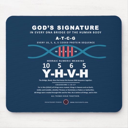DNA-YHVH-Code Mousepad (Vorne)
