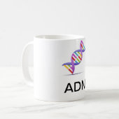 DNA zerteilt Kaffeetasse (Vorderseite Links)