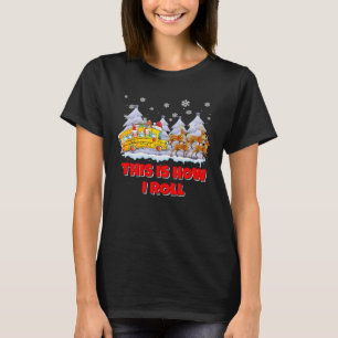 dNBb So rollt der Schulbusfahrer Frohe Weihnachten T-Shirt