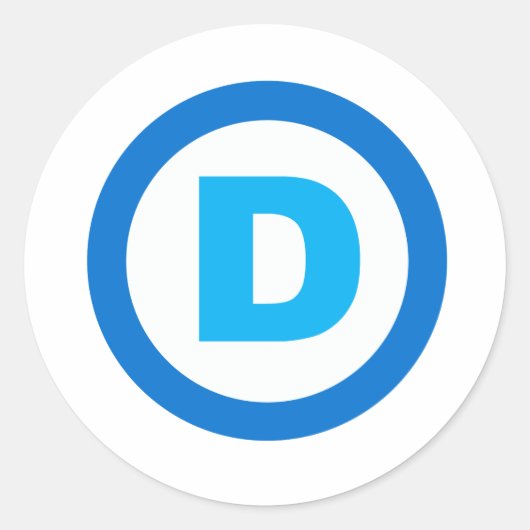 DNC D SYMBOL.png Runder Aufkleber (Vorderseite)