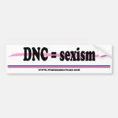 DNC = Sexismus Autoaufkleber (Vorne)