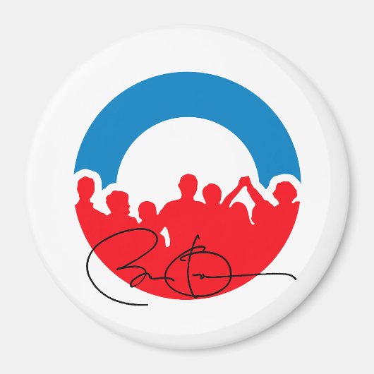 DNC-ÜBEREINKOMMEN MIT OBAMA AUTOGRAPH.png Magnet (Vorne)