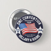 DNC Versammlungs-Erinnerungsstücke Button (Vorne & Hinten)