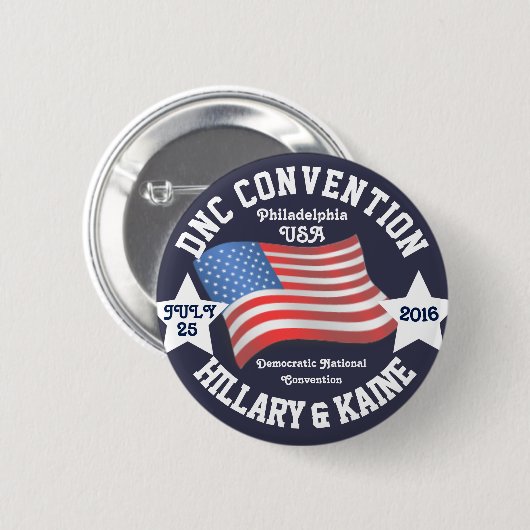 DNC Versammlungs-Erinnerungsstücke Button (Vorne & Hinten)