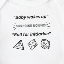 DnD Baby - Baby wecke Roll for initiative Baby Strampler