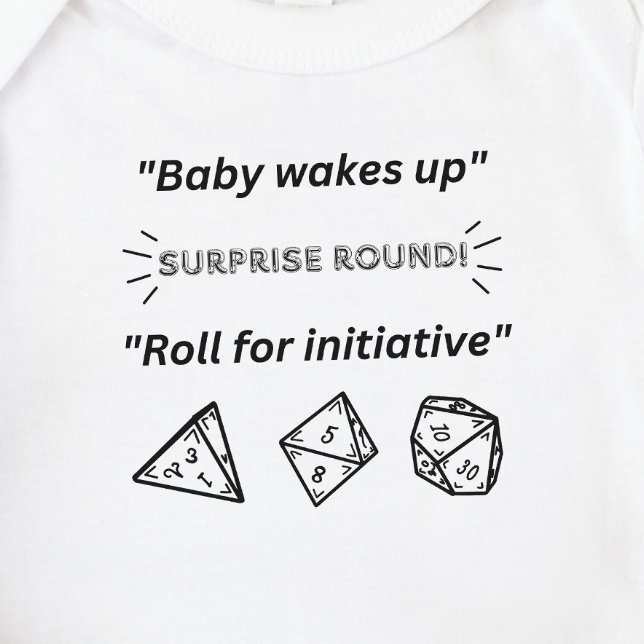 DnD Baby - Baby wecke Roll for initiative Baby Strampler (Von Creator hochgeladen)