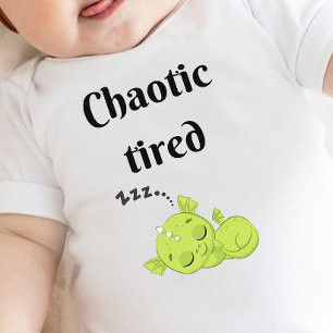 DnD baby - Chaotic Tired Kleiner Drache Baby Strampler