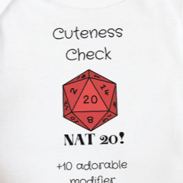 DnD Baby - Cuteness Karo Nat 20 Baby Strampler