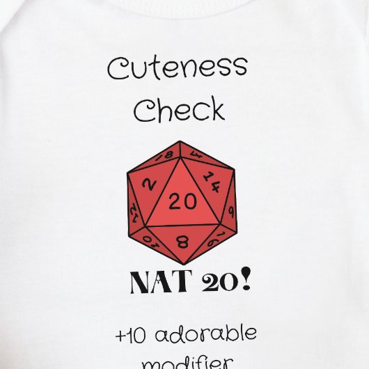 DnD Baby - Cuteness Karo Nat 20 Baby Strampler