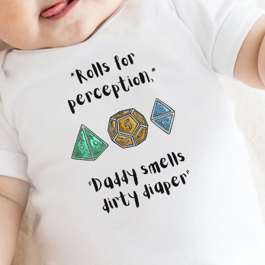 DnD Baby- Roll for Perception Diaper Baby Strampler