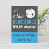 DnD Blue Pregnancy Ankündigung (Stehend Vorderseite)