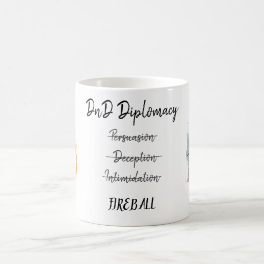 DnD Dungeons and Dragons Diplomacy Coffee Tasse (Mittel)