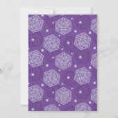 DnD Geburtstagsparty DnD D20 Dice Einladung (Rückseite)