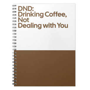 DND Kaffee-Trink-Notizbuch Notizblock